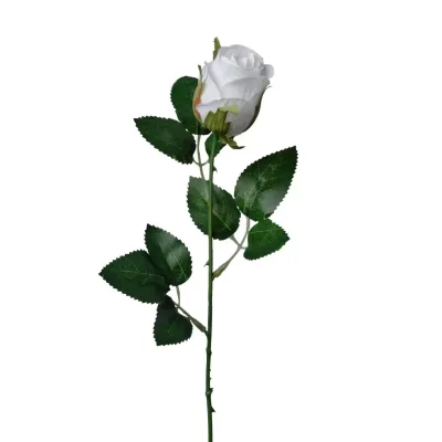 Rosa bocciolo  cm.49 bianco