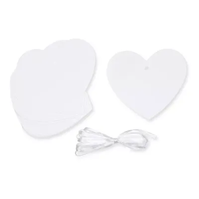 Cuore chiudipacco cm.8 bianco (pz.48)