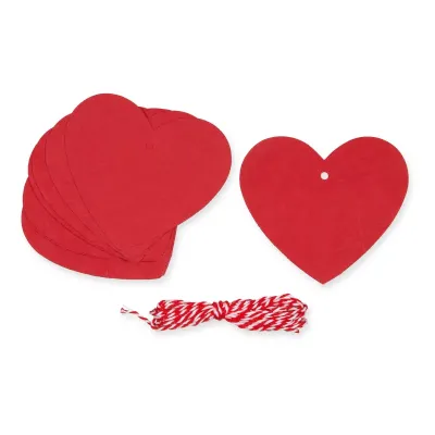 Cuore chiudipacco cm.8 rosso (pz.48)