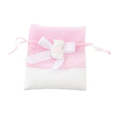 Sacchettino tessuto 10x11 rosa (pz.12)