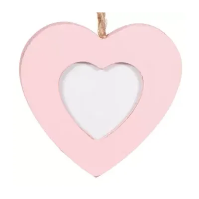 Cuore cm. 8 legno rosa
