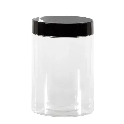 Barattolo pet d.06,5 h.10 tappo nero