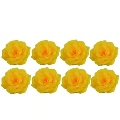 Rosa teste d.10 giallo (pz.8)