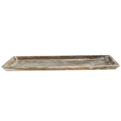 Vassoio legno 16x42 grigio