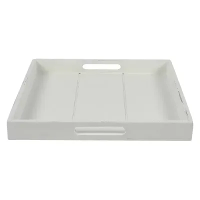 Vassoio legno 30x30 bianco
