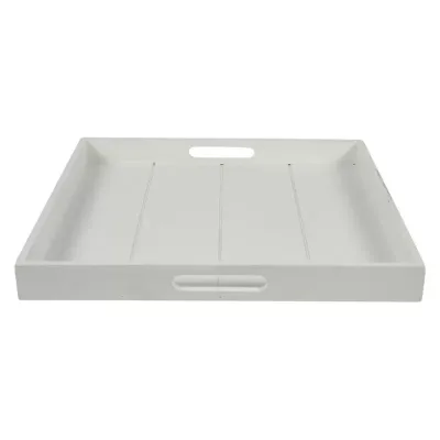Vassoio legno 39x39 bianco