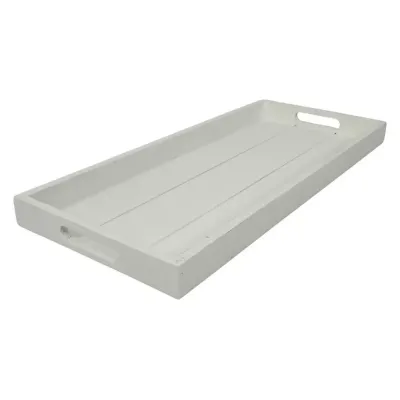 Vassoio legno 21x48 bianco