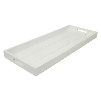 Vassoio legno 24x60 bianco
