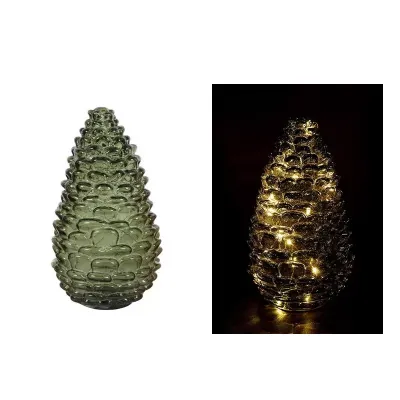 Pigna vetro led h.25 verde