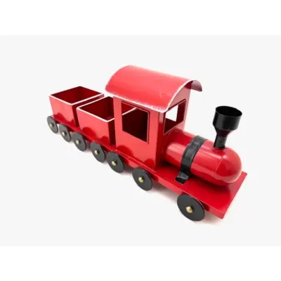 Trenino metallo cm.59 rosso