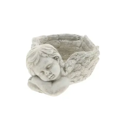 Vaso angelo 23x17 h.10 grigio