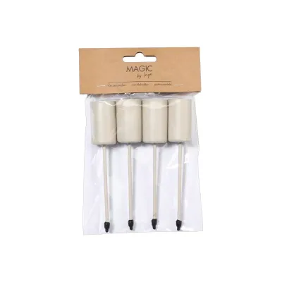Portacandela metallo cm.12 bianco (pz.4)