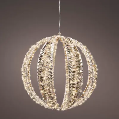 Sfera led d.40 oro luce calda