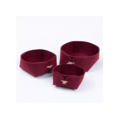 Felt-cesto d.19 bordeaux (set 3)