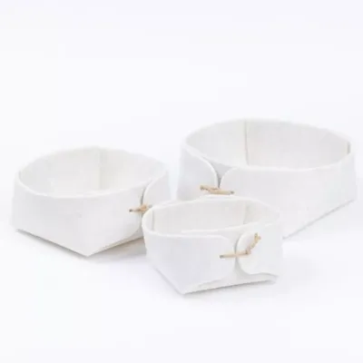 Felt-cesto d.19 bianco (set 3)