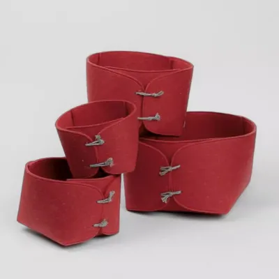 Felt-cesto d.32 bordeaux (set 4)