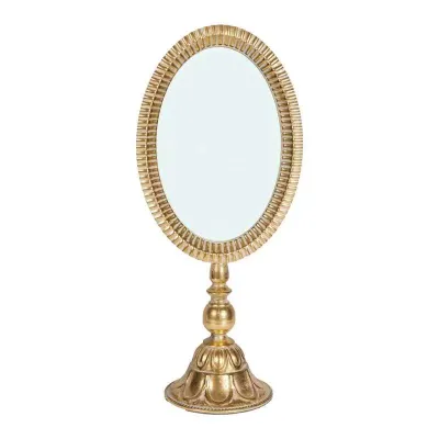 Specchio metallo 27x18 h.62 oro