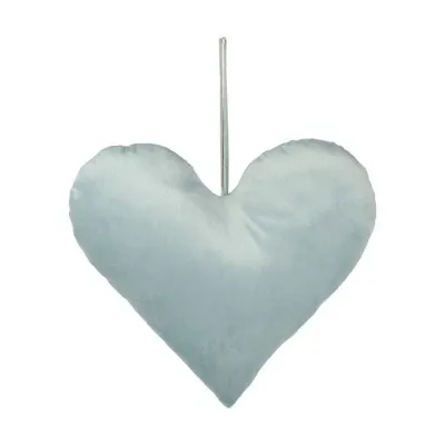 Cuore velluto cm.16 verde