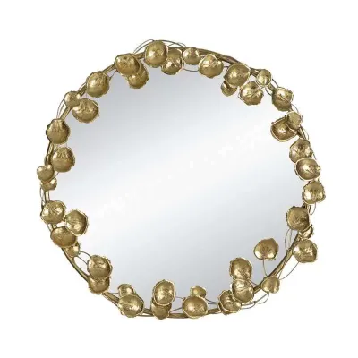 Specchio metallo diam.89 oro