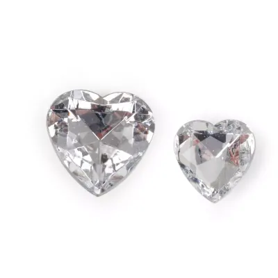 Cuore acrilico trasp. (pz.120)