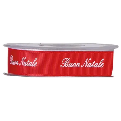 Nastro gros grain nat. mm.15 m.20 rosso