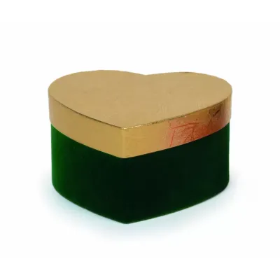 Scatola cuore 12x12 verde