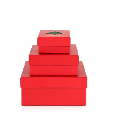 Scatola trees 20x16 rosso (set 3)