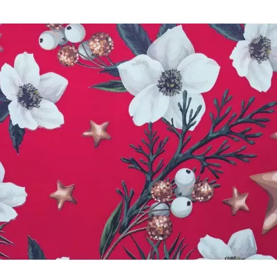 Sottov. cp d.100 white christmas elite rosso (pz.10)