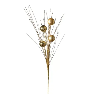 Fili con palline ramo cm.90 oro
