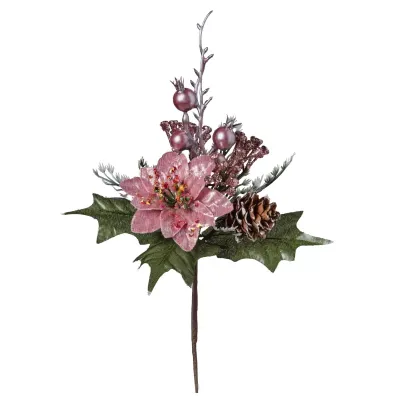 Pick natalizio cm.24 rosa (pz.12)