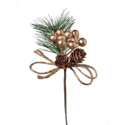 Bacche pick c.pigne cm.22 oro (pz.12)