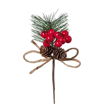 Bacche pick c.pigne cm.22 rosso (pz.12)