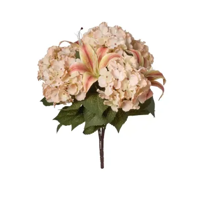 Giglio-ortensia mazzo cm.53 beige