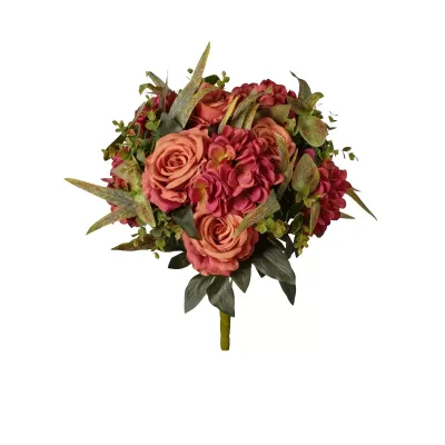 Rosa-ortensia mazzo cm.55 ruggine