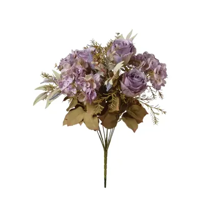 Rosa-ortensia mazzo cm.44 blu