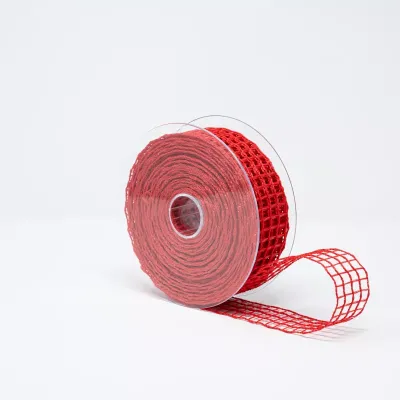 Nastro rete luce mm.40 m.20 rosso