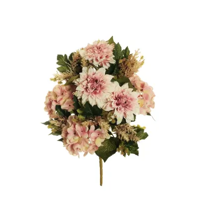 Dalia-ortensia mazzo cm.49 rosa