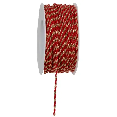 Cordino glittercord mm.03 m.25 rosso