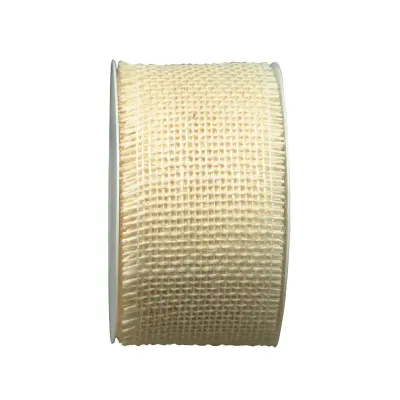 Nastro jute mm.60 mt.10 bianco