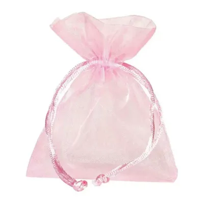 Sacchettino organza 07x10 rosa  (pz 10)