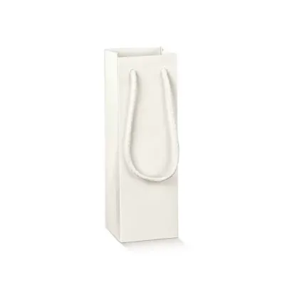 Shopper bag 09x09 h.38 fibra bianco