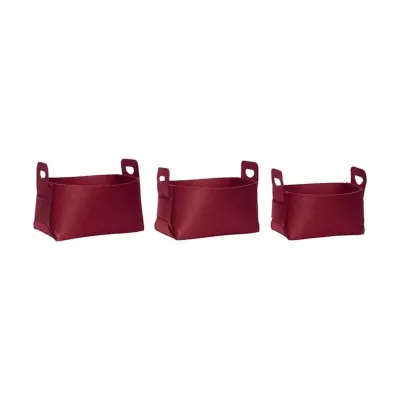 Felt-cesto 42x27 bordeaux (set 3)