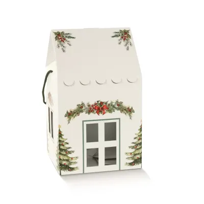 Maison c.cord. 23x23 h.26 pini bianco