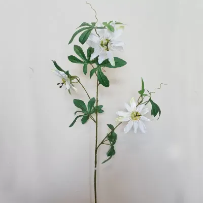 Passiflora  3 fiori cm.80 bianco