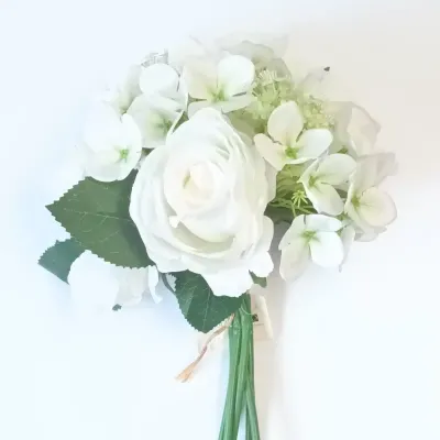 Rosa-ortensia bqt cm.28 bianco