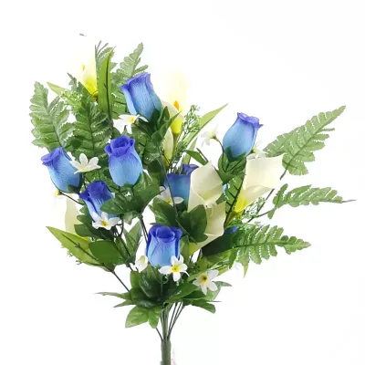 Lily-boccioli frontale 18 fiori blu