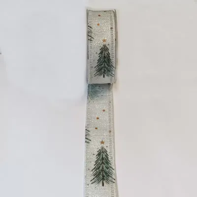 Nastro lame' pinetto mm.40 m.10 argento