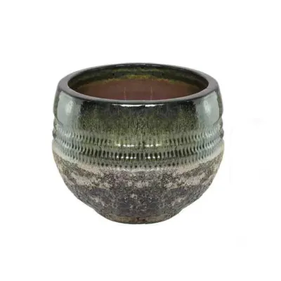 Vaso ceramica d.33 verde 