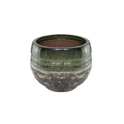 Vaso ceramica d.28 verde
