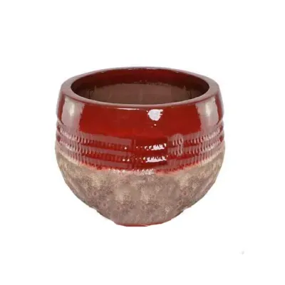 Vaso ceramica d.33 rosso